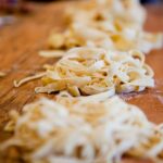 selective focus of noodle